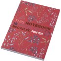 Notatnik A5 Novella Austen z miękkiej okładki z recyklingu, 100 kartek czerwony Notatnik A5 Novella Austen z miękkiej okładki z recyklingu, 100 kartek czerwony