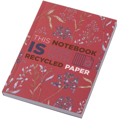 Notatnik A6 Novella Austen z miękkiej okładki z materiału z recyklingu, 100 kartek czerwony Notatnik A6 Novella Austen z miękkiej okładki z materiału z recyklingu, 100 kartek czerwony