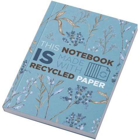Notatnik A6 Novella Austen z miękkiej okładki z materiału z recyklingu, 100 kartek niebieski