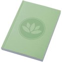 Notatnik A6 Novella Austen z miękkiej okładki z materiału z recyklingu, 100 kartek zielony Notatnik A6 Novella Austen z miękkiej okładki z materiału z recyklingu, 100 kartek zielony