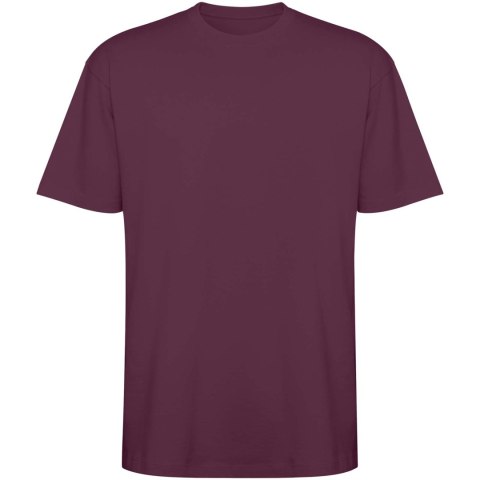 Koszulka Bull, unisex, oversize, z krótkim rękawem plum red Koszulka Bull, unisex, oversize, z krótkim rękawem plum red