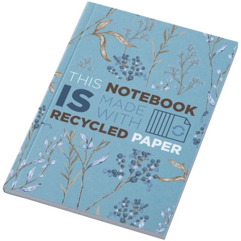 Notatnik A6 Novella Austen z miękką okładką z materiału z recyklingu, 50 kartek niebieski Notatnik A6 Novella Austen z miękką okładką z materiału z recyklingu, 50 kartek niebieski