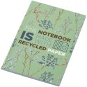 Notatnik A6 Novella Austen z miękką okładką z materiału z recyklingu, 50 kartek zielony Notatnik A6 Novella Austen z miękką okładką z materiału z recyklingu, 50 kartek zielony