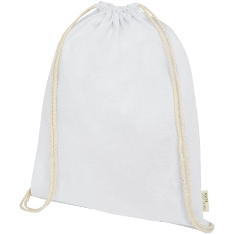 Orissa 100 g/m² organic cotton drawstring bag 5L biały Orissa 100 g/m² organic cotton drawstring bag 5L biały
