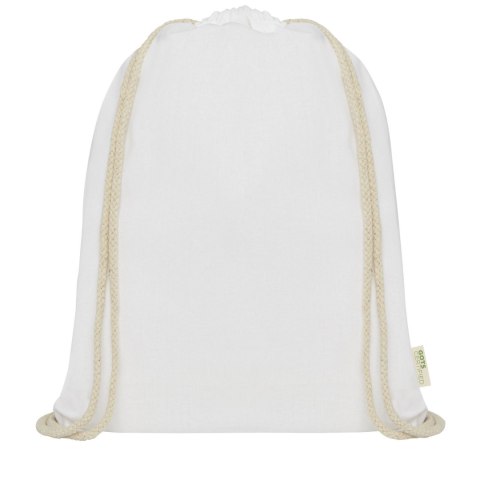 Orissa 100 g/m² organic cotton drawstring bag 5L biały Orissa 100 g/m² organic cotton drawstring bag 5L biały