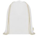 Orissa 140 g/m² organic cotton drawstring bag 5L biały