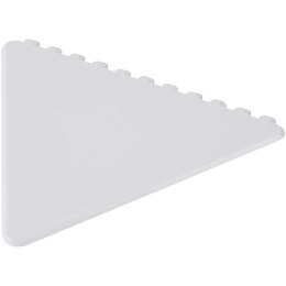 Frosty triangular recycled plastic ice scraper biały