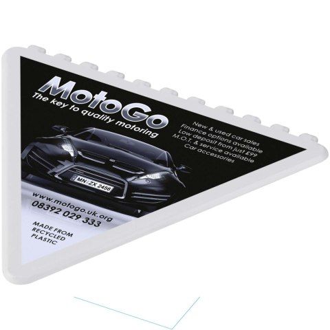 Frosty triangular recycled plastic ice scraper biały Frosty triangular recycled plastic ice scraper biały