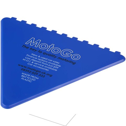 Frosty triangular recycled plastic ice scraper błękit królewski Frosty triangular recycled plastic ice scraper błękit królewski