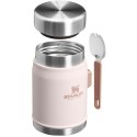 Słoik na żywność Stanley Legendary z łyżko-widelcem, o pojemności 400 ml jasnoróżowy