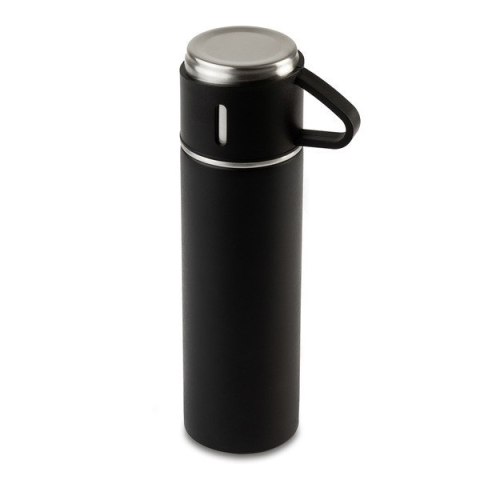Termos z kubkami Attu 500 ml, czarny Termos z kubkami Attu 500 ml, czarny