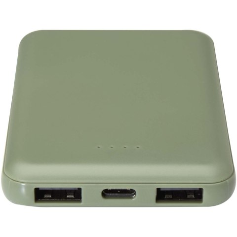 Asama powerbank o pojemności 5000 mAh Type-C z tworzyw sztucznych pochodzących z recyklingu zielony melanż Asama powerbank o pojemności 5000 mAh Type-C z tworzyw sztucznych pochodzących z recyklingu zielony melanż