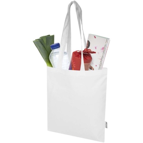 Madras Blend torba na zakupy z bawełny z recyklingu z certyfikatem GRS o gramaturze 140 g/m² i pojemności 7l biały Madras Blend torba na zakupy z bawełny z recyklingu z certyfikatem GRS o gramaturze 140 g/m² i pojemności 7l biały