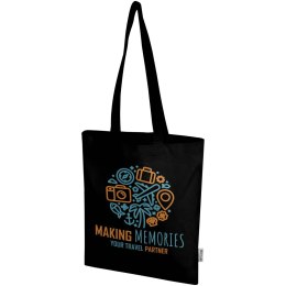 Madras Blend torba na zakupy z bawełny z recyklingu z certyfikatem GRS o gramaturze 140 g/m² i pojemności 7l czarny (12076090)