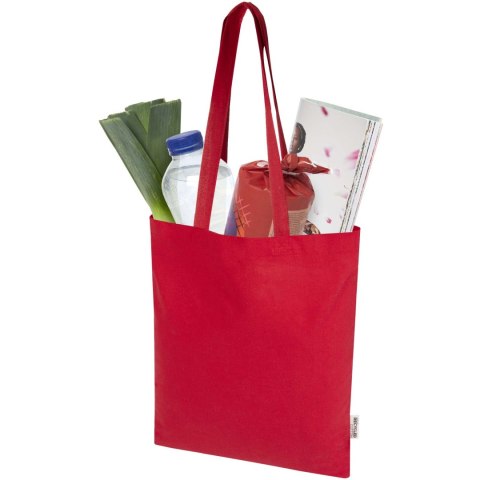 Madras Blend torba na zakupy z bawełny z recyklingu z certyfikatem GRS o gramaturze 140 g/m² i pojemności 7l czerwony (12076021) Madras Blend torba na zakupy z bawełny z recyklingu z certyfikatem GRS o gramaturze 140 g/m² i pojemności 7l czerwony (12076021)