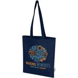 Madras Blend torba na zakupy z bawełny z recyklingu z certyfikatem GRS o gramaturze 140 g/m² i pojemności 7l granatowy (12076055