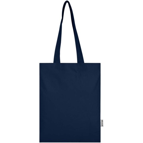 Madras Blend torba na zakupy z bawełny z recyklingu z certyfikatem GRS o gramaturze 140 g/m² i pojemności 7l granatowy Madras Blend torba na zakupy z bawełny z recyklingu z certyfikatem GRS o gramaturze 140 g/m² i pojemności 7l granatowy