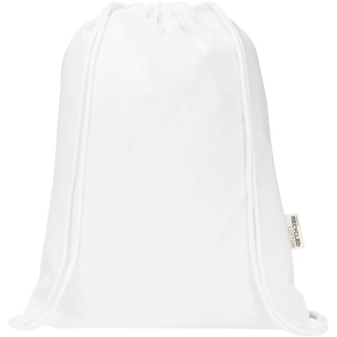 Oregon Blend torba ściągana sznurkiem z materiału materiału z recyklingu, 140 g/m², 5 l, posiadająca certyfikat GRS bi Oregon Blend torba ściągana sznurkiem z materiału materiału z recyklingu, 140 g/m², 5 l, posiadająca certyfikat GRS bi