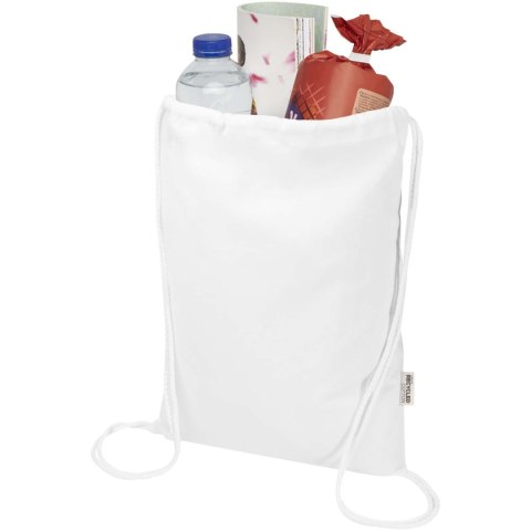 Oregon Blend torba ściągana sznurkiem z materiału materiału z recyklingu, 140 g/m², 5 l, posiadająca certyfikat GRS bi Oregon Blend torba ściągana sznurkiem z materiału materiału z recyklingu, 140 g/m², 5 l, posiadająca certyfikat GRS bi