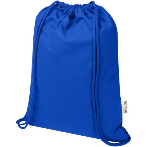 Oregon Blend torba ściągana sznurkiem z materiału materiału z recyklingu, 140 g/m², 5 l, posiadająca certyfikat GRS bł Oregon Blend torba ściągana sznurkiem z materiału materiału z recyklingu, 140 g/m², 5 l, posiadająca certyfikat GRS bł