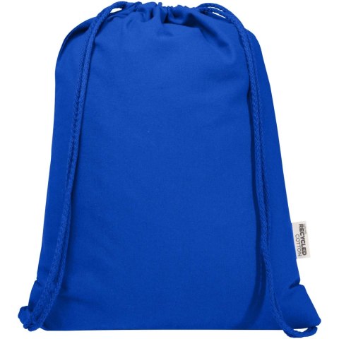 Oregon Blend torba ściągana sznurkiem z materiału materiału z recyklingu, 140 g/m², 5 l, posiadająca certyfikat GRS bł Oregon Blend torba ściągana sznurkiem z materiału materiału z recyklingu, 140 g/m², 5 l, posiadająca certyfikat GRS bł