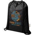 Oregon Blend torba ściągana sznurkiem z materiału materiału z recyklingu, 140 g/m², 5 l, posiadająca certyfikat GRS cz