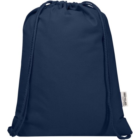 Oregon Blend torba ściągana sznurkiem z materiału materiału z recyklingu, 140 g/m², 5 l, posiadająca certyfikat GRS gr Oregon Blend torba ściągana sznurkiem z materiału materiału z recyklingu, 140 g/m², 5 l, posiadająca certyfikat GRS gr