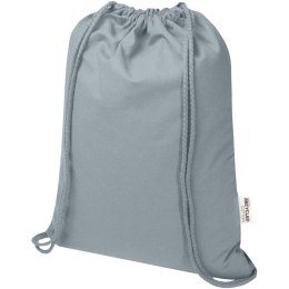 Oregon Blend torba ściągana sznurkiem z materiału materiału z recyklingu, 140 g/m², 5 l, posiadająca certyfikat GRS szary (12076