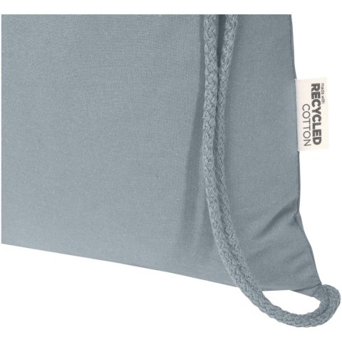Oregon Blend torba ściągana sznurkiem z materiału materiału z recyklingu, 140 g/m², 5 l, posiadająca certyfikat GRS szary (12076 Oregon Blend torba ściągana sznurkiem z materiału materiału z recyklingu, 140 g/m², 5 l, posiadająca certyfikat GRS szary (12076
