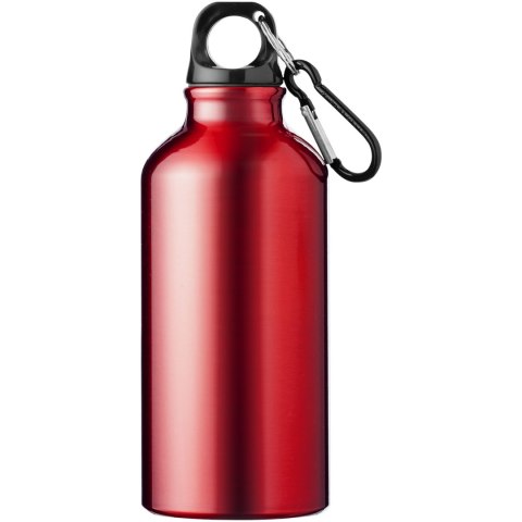 Aluminiowa butelka na wodę Oregon z karabińczykiem o pojemności 400 ml czerwony Aluminiowa butelka na wodę Oregon z karabińczykiem o pojemności 400 ml czerwony