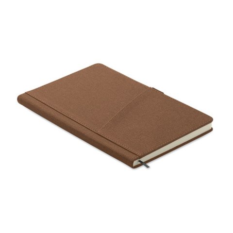 Notes A5 z kieszenią z przodu brązowy (MO2285-01)