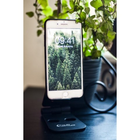 Stojak do telefonu Gimo, czarny Stojak do telefonu Gimo, czarny