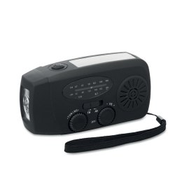 Przenośne radio z latarką LED czarny (MO2746-03)
