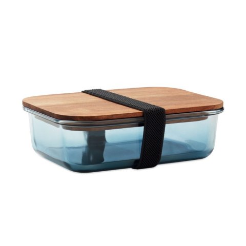 Szklany lunchbox 800ml przezroczysty niebieski Szklany lunchbox 800ml przezroczysty niebieski