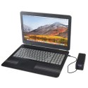 Acamar powerbank do laptopa o pojemności 20 000 mAh i mocy 70 W z aluminium z recyklingu czarny (12444090)