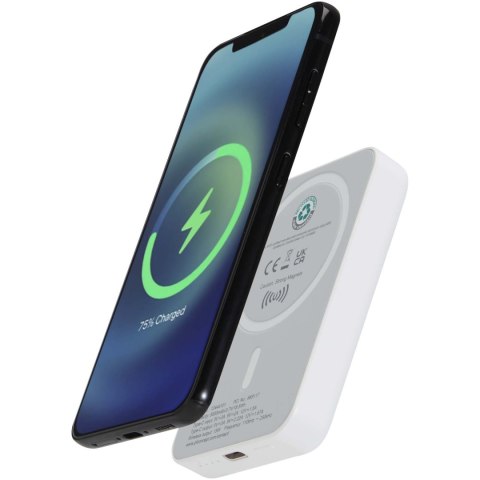Acrab magnetyczny bezprzewodowy powerbank o pojemności 5000 mAh i mocy 15 W z technologią PD 20 W — wykonany z tworzyw sztycznyc