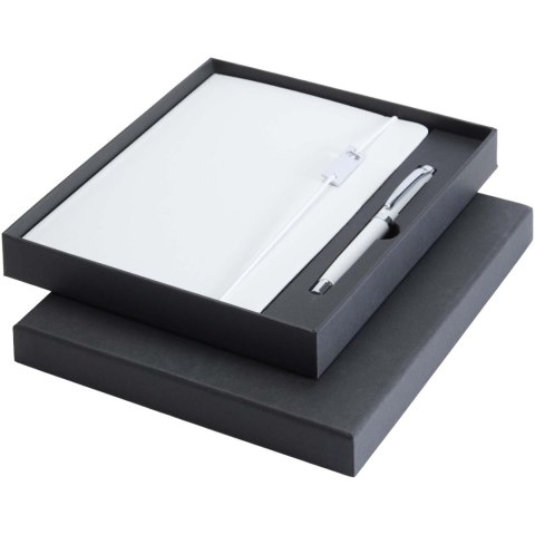 Legato Elegance zestaw notatnik A5 w twardej okładce z piórem kulkowym biały, biały (10625801)