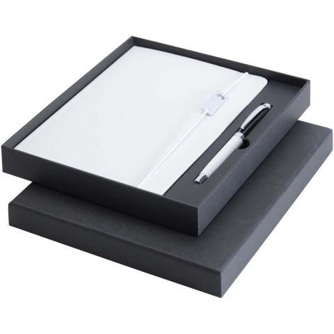 Legato Elegance zestaw notatnik A5 w twardej okładce z piórem kulkowym biały podstawowy, czarny (10625802) Legato Elegance zestaw notatnik A5 w twardej okładce z piórem kulkowym biały podstawowy, czarny (10625802)
