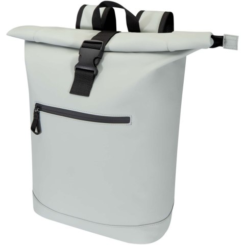 Resi Plus plecak na 15-calowego laptopa o pojemności 18 l z recyklingu, z certyfikatem GRS i zwijaną górną częścią szary (130093