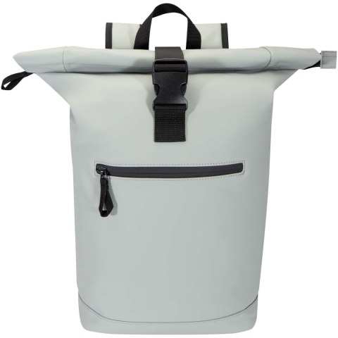 Resi Plus plecak na 15-calowego laptopa o pojemności 18 l z recyklingu, z certyfikatem GRS i zwijaną górną częścią szary (130093 Resi Plus plecak na 15-calowego laptopa o pojemności 18 l z recyklingu, z certyfikatem GRS i zwijaną górną częścią szary (130093