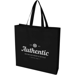 EcoSeal torba na zakupy z dnem wykonana z włókiny z recyklingu z certyfikatem GRS o pojemności 12 l czarny