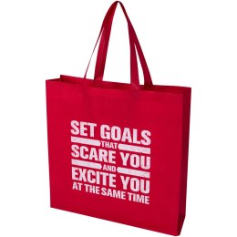 EcoSeal torba na zakupy z dnem wykonana z włókiny z recyklingu z certyfikatem GRS o pojemności 12 l czerwony