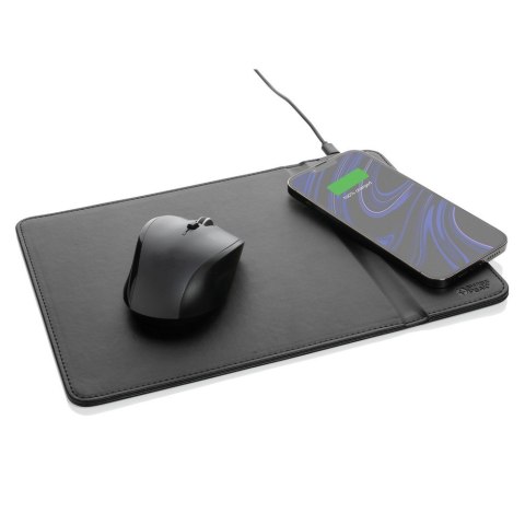 Podkładka pod mysz Swiss Peak, ładowarka bezprzewodowa 10W, PU z recyklingu Podkładka pod mysz Swiss Peak, ładowarka bezprzewodowa 10W, PU z recyklingu