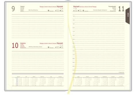 Kalendarz książkowy A5 Dzienny, 360 str.