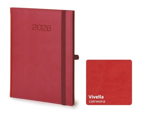 Kalendarz książkowy B5 Firmowy z gumką Vivella