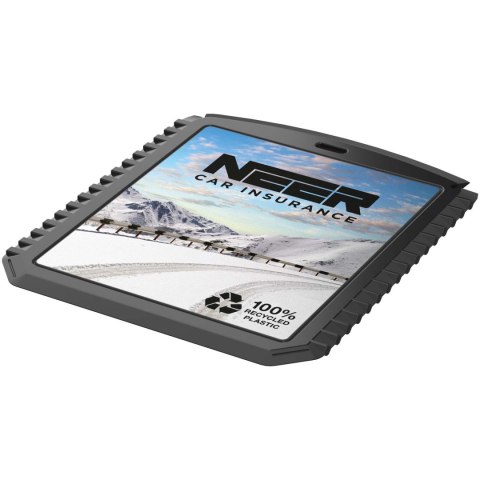 Thrym prostokątna skrobaczka do lodu wykonana z tworzyw sztucznych pochodzących z recyklingu czarny Thrym prostokątna skrobaczka do lodu wykonana z tworzyw sztucznych pochodzących z recyklingu czarny