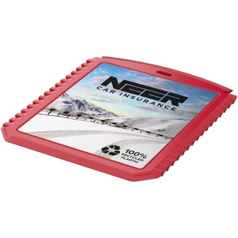 Thrym prostokątna skrobaczka do lodu wykonana z tworzyw sztucznych pochodzących z recyklingu czerwony Thrym prostokątna skrobaczka do lodu wykonana z tworzyw sztucznych pochodzących z recyklingu czerwony