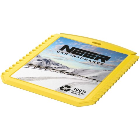 Thrym prostokątna skrobaczka do lodu wykonana z tworzyw sztucznych pochodzących z recyklingu żółty Thrym prostokątna skrobaczka do lodu wykonana z tworzyw sztucznych pochodzących z recyklingu żółty