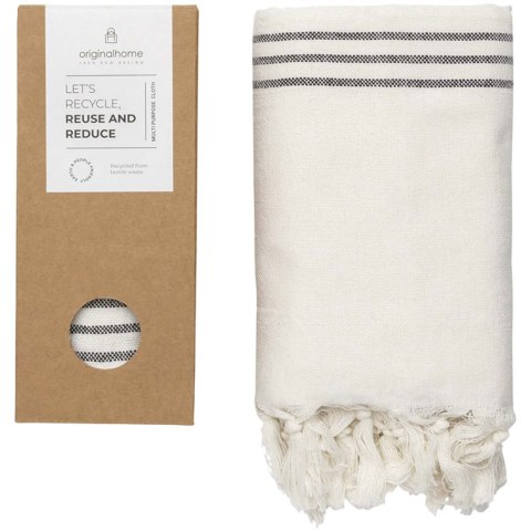 Originalhome tkanina z recyklingu — 85 x 175 cm złamana biel