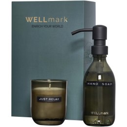 Wellmark Discovery dozownik mydła w płynie o pojemności 250 ml i zestaw świec zapachowych 150 g czarny (12640690)